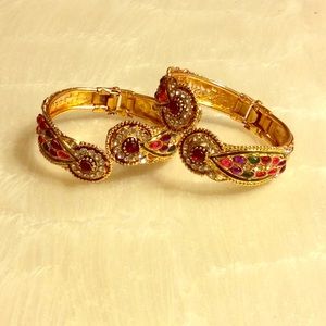 Golden Indian bracelets